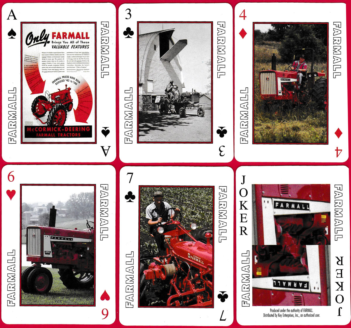 Farmall playing cards advertising International Harvester (IH) tractors, USA, c.2015