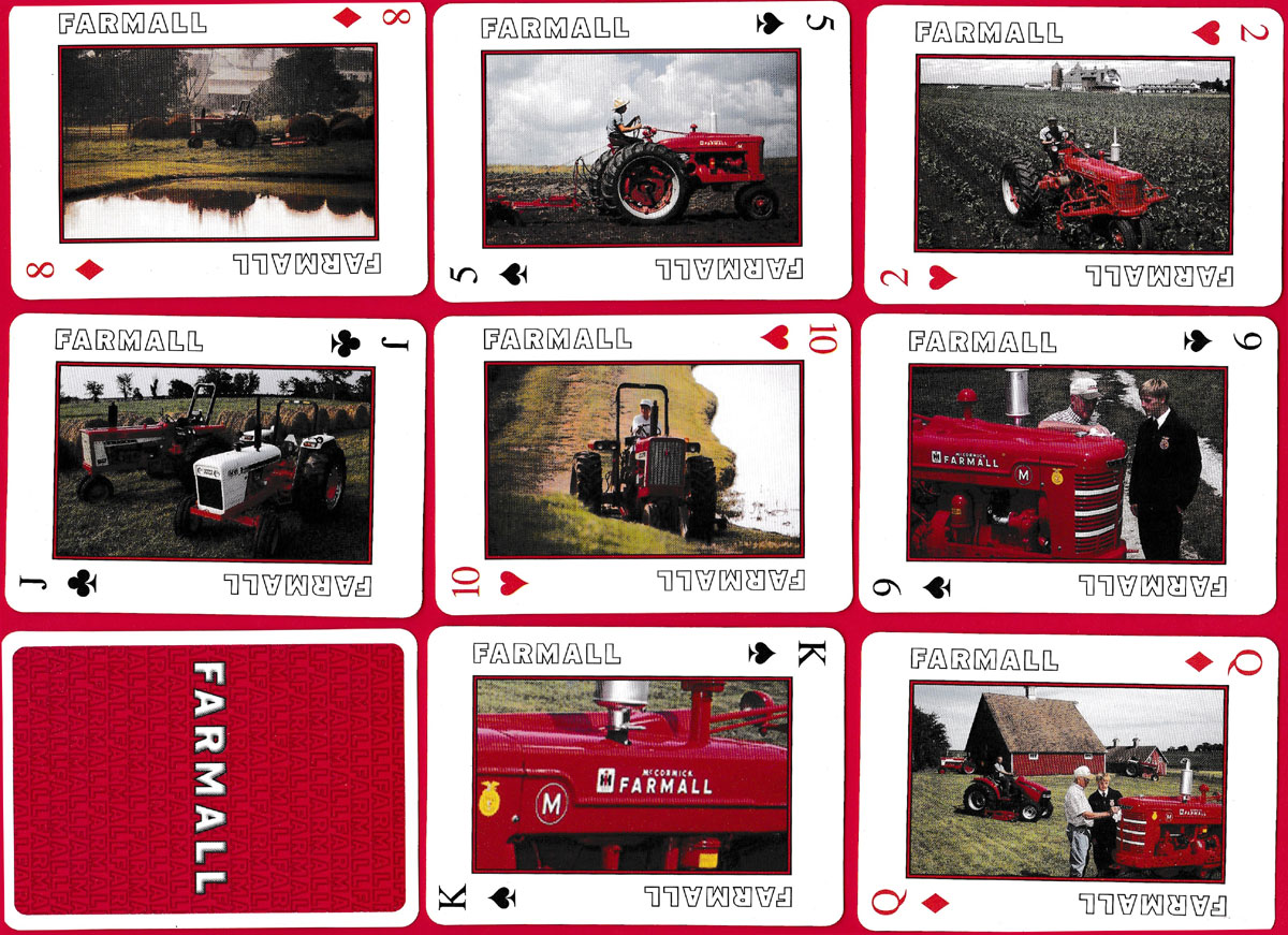 Farmall playing cards advertising International Harvester (IH) tractors, USA, c.2015