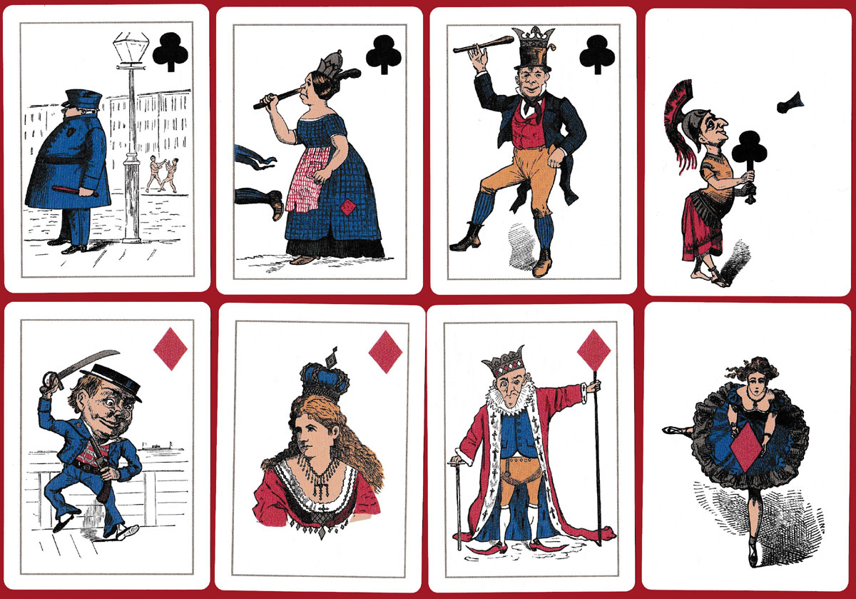 Eclipse Comic playing cards is a reproduction produced by Will Roya of the first transformation pack printed in the USA in 1876