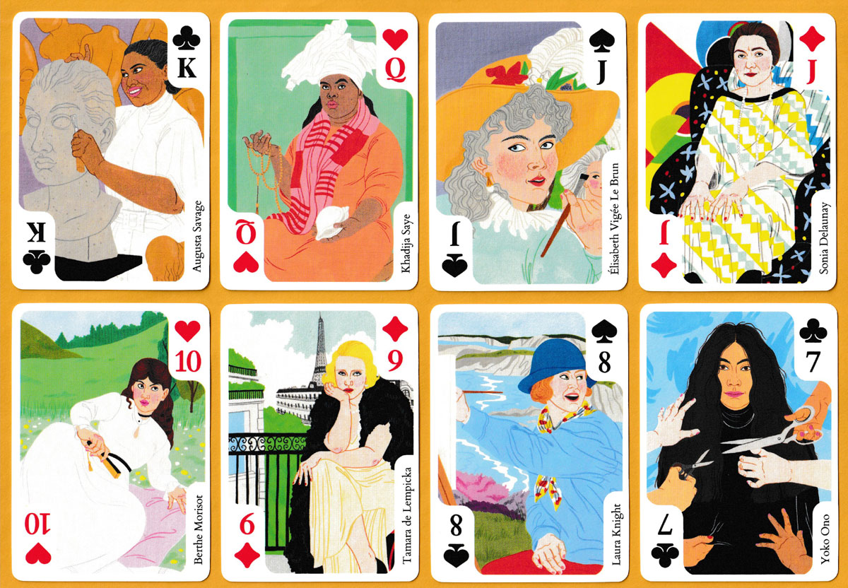 Queen of Arts playing cards published by Thames & Hudson Ltd, London, UK, 2024