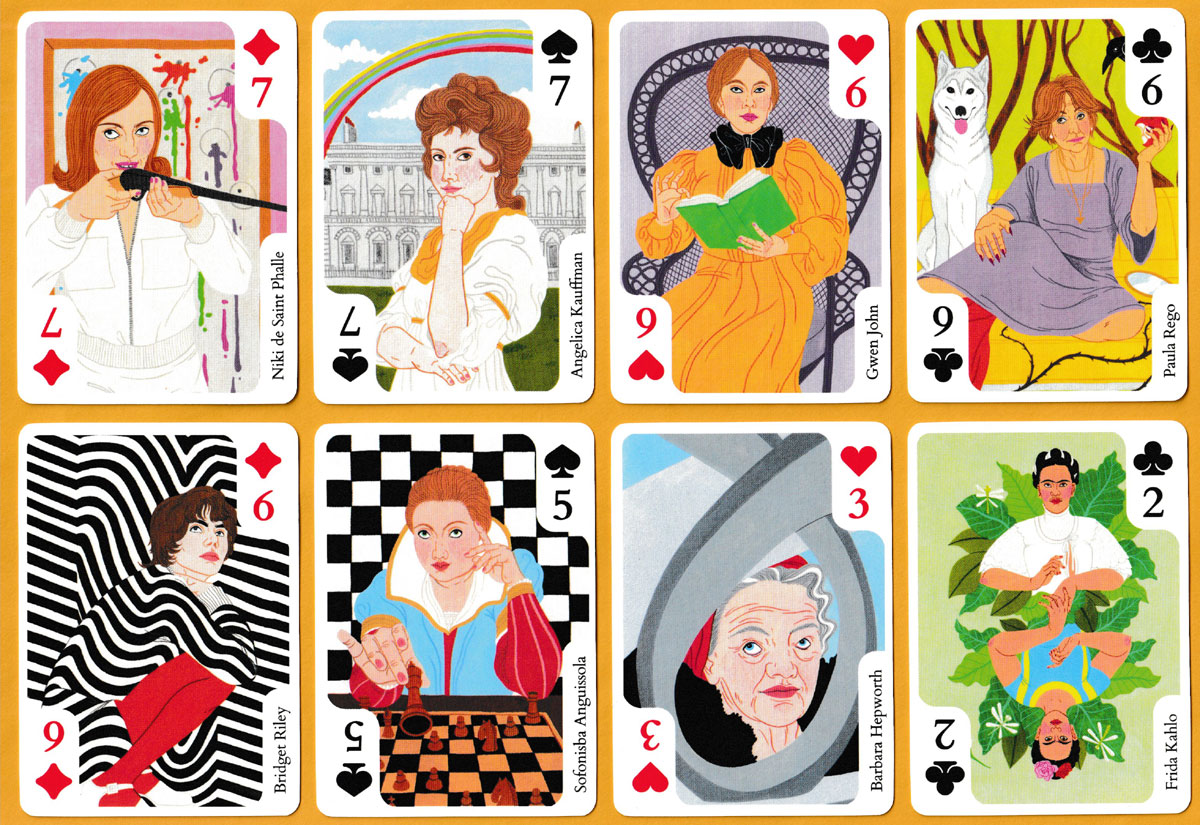 Queen of Arts playing cards published by Thames & Hudson Ltd, London, UK, 2024