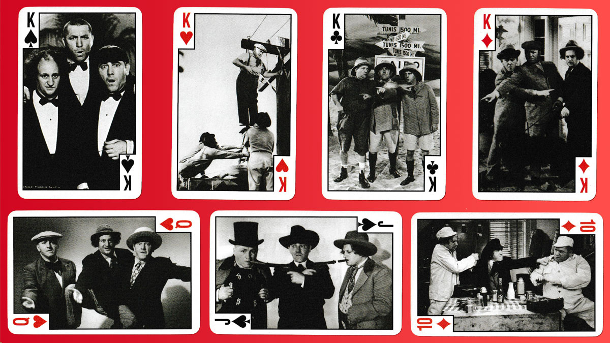 The Three Stooges playing cards made in China for C3 Entertainment, 1999