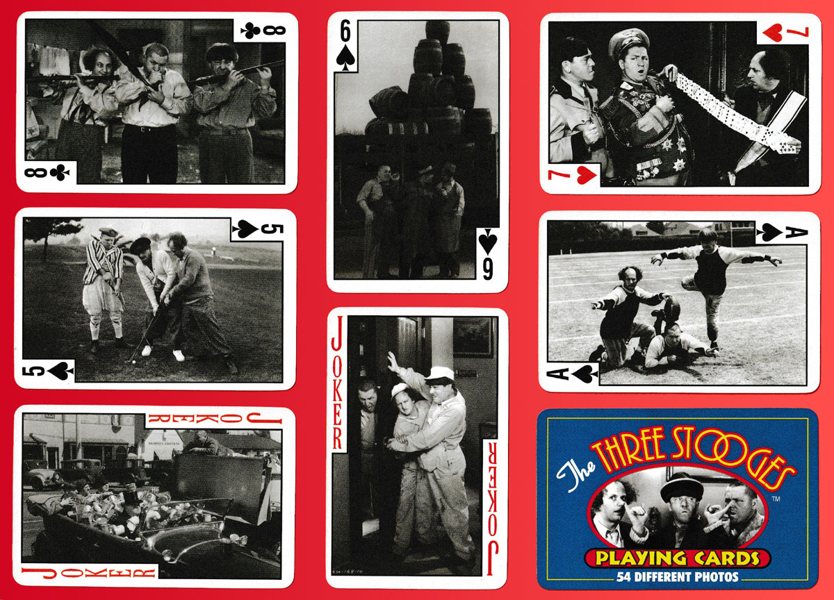 The Three Stooges playing cards made in China for C3 Entertainment, 1999