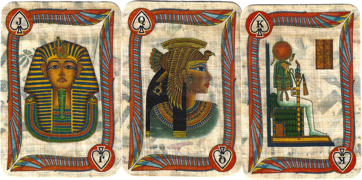 Papyrus playing cards distributed by Egypt Trade, c.1996