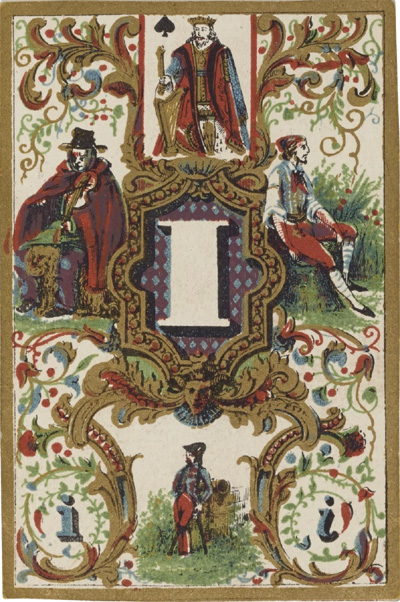 Jeu de cartes abécédaire, Paris 1840. Source gallica.bnf.fr / BnF