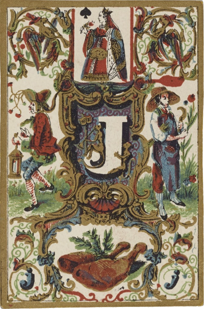 Jeu de cartes abécédaire, Paris 1840. Source gallica.bnf.fr / BnF