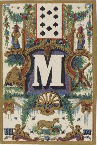 Jeu de cartes abécédaire, Paris 1840. Source gallica.bnf.fr / BnF