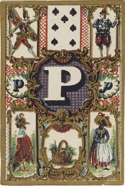 Jeu de cartes abécédaire, Paris 1840. Source gallica.bnf.fr / BnF