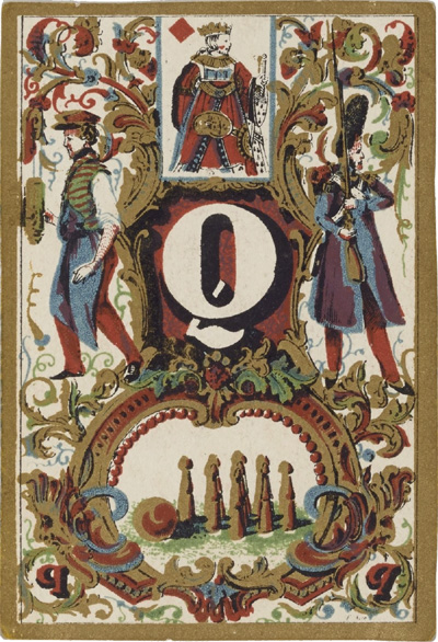 Jeu de cartes abécédaire, Paris 1840. Source gallica.bnf.fr / BnF