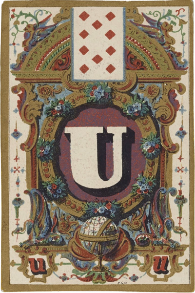 Jeu de cartes abécédaire, Paris 1840. Source gallica.bnf.fr / BnF