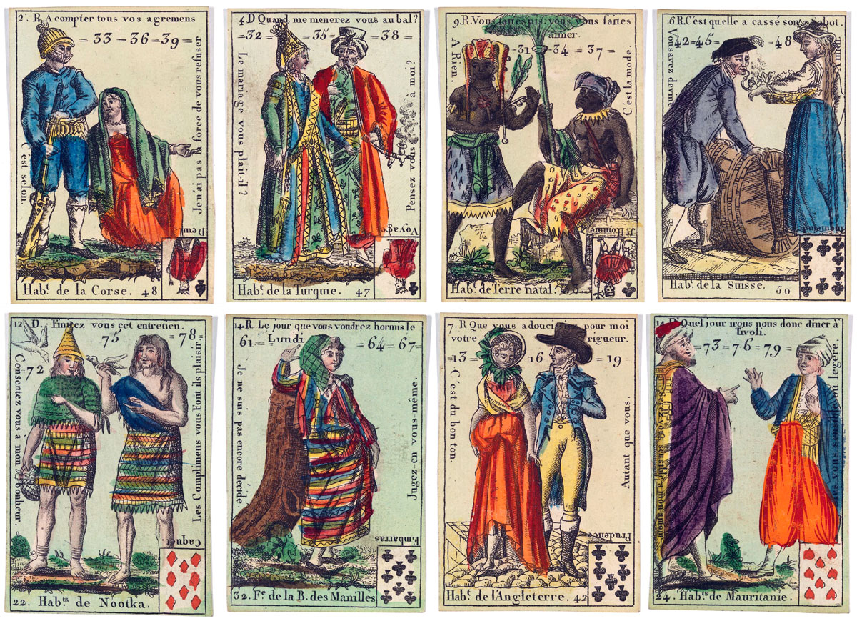 Costumes des Peuples Étrangers playing cards, anonymous manufacturer, late 18th or early 19th century French. © The Metropolitan Museum of Art