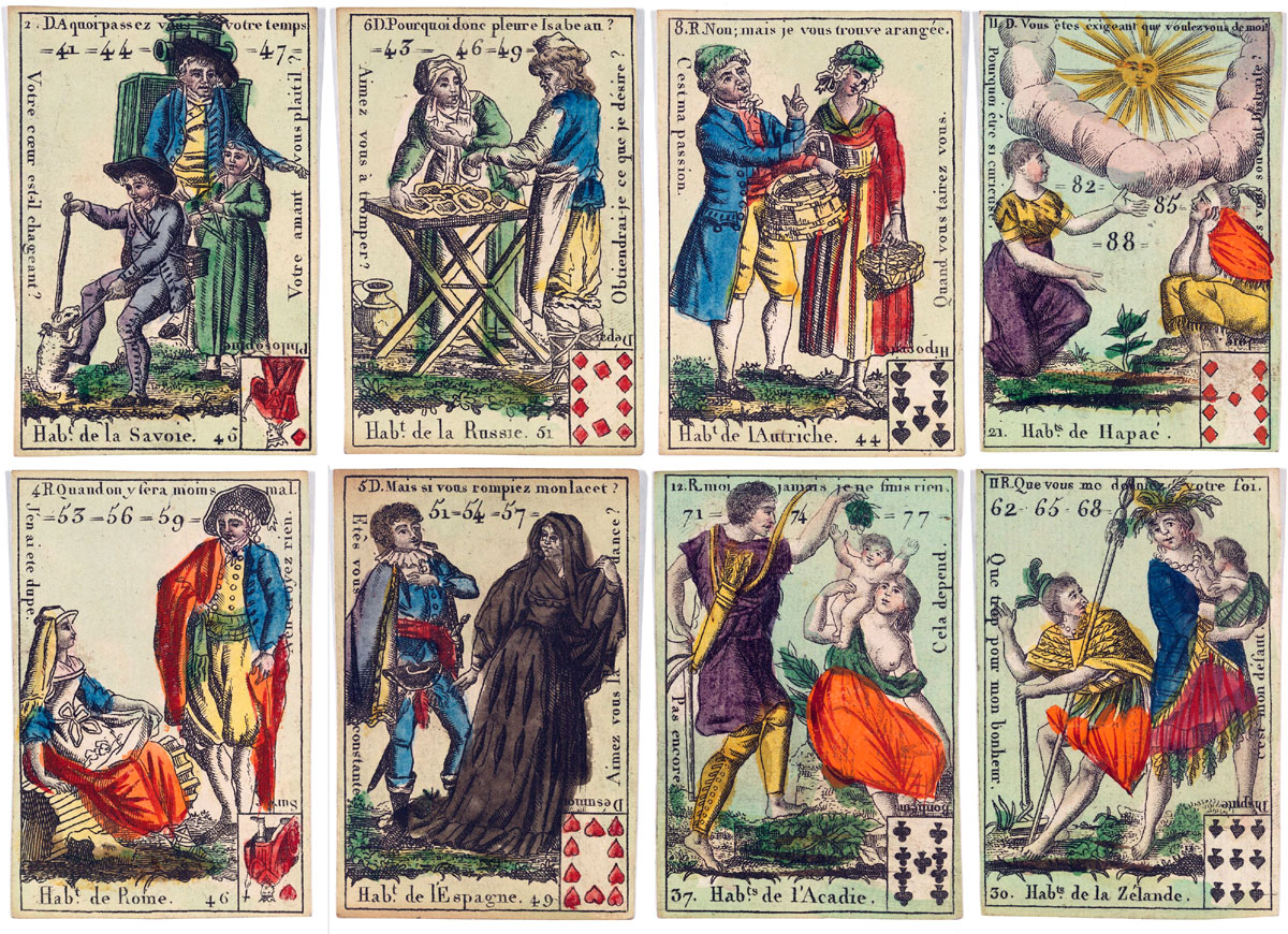 Costumes des Peuples Étrangers playing cards, anonymous manufacturer, late 18th or early 19th century French. © The Metropolitan Museum of Art