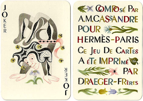 Double Deck Draeger-Freres Hermes Playing Cards, Cassandre Designs, First  Edition, c.1948