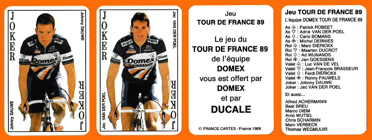 Jeu Tour de France 89 (Domex) made by France Cartes (“Ducale”), Saint-Max, France, 1989