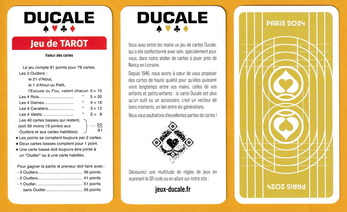 Paris 2024 Olympics Tarot published by Cartamundi under the “Ducale” label, 2024