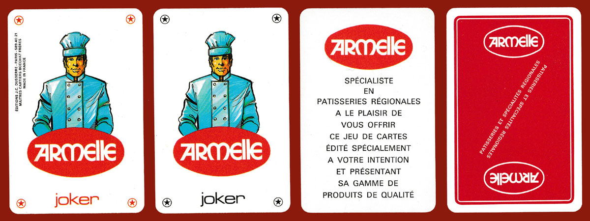 Jeu de cartes Armelle made by Maîtres Cartiers Boéchat Frères, Bordeaux, for Editions J.C. Dusserre, Paris, France, 1983