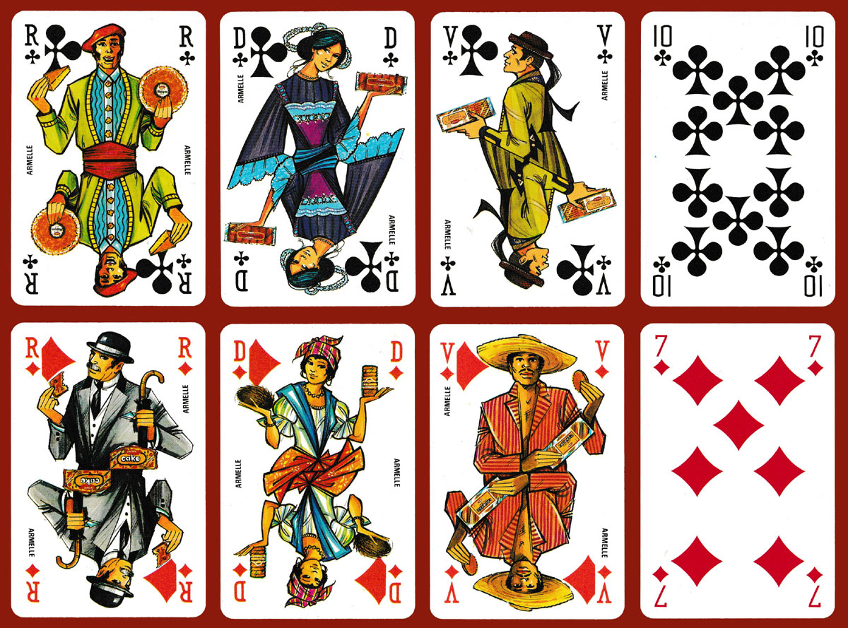 Jeu de cartes Armelle made by Maîtres Cartiers Boéchat Frères, Bordeaux, for Editions J.C. Dusserre, Paris, France, 1983