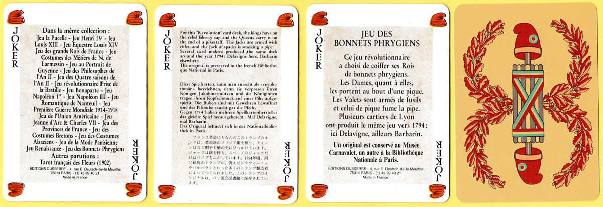 Jeu des Bonnets Phrygiens published by Éditions Dusserre and printed by Boéchat Frères in the 1988