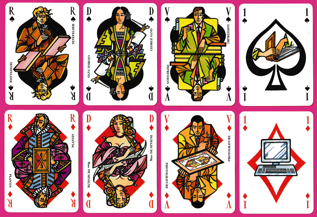 promotional deck for Lorilleux International with designs by James Hodges published by Editions Dusserre, Paris, France, 1988