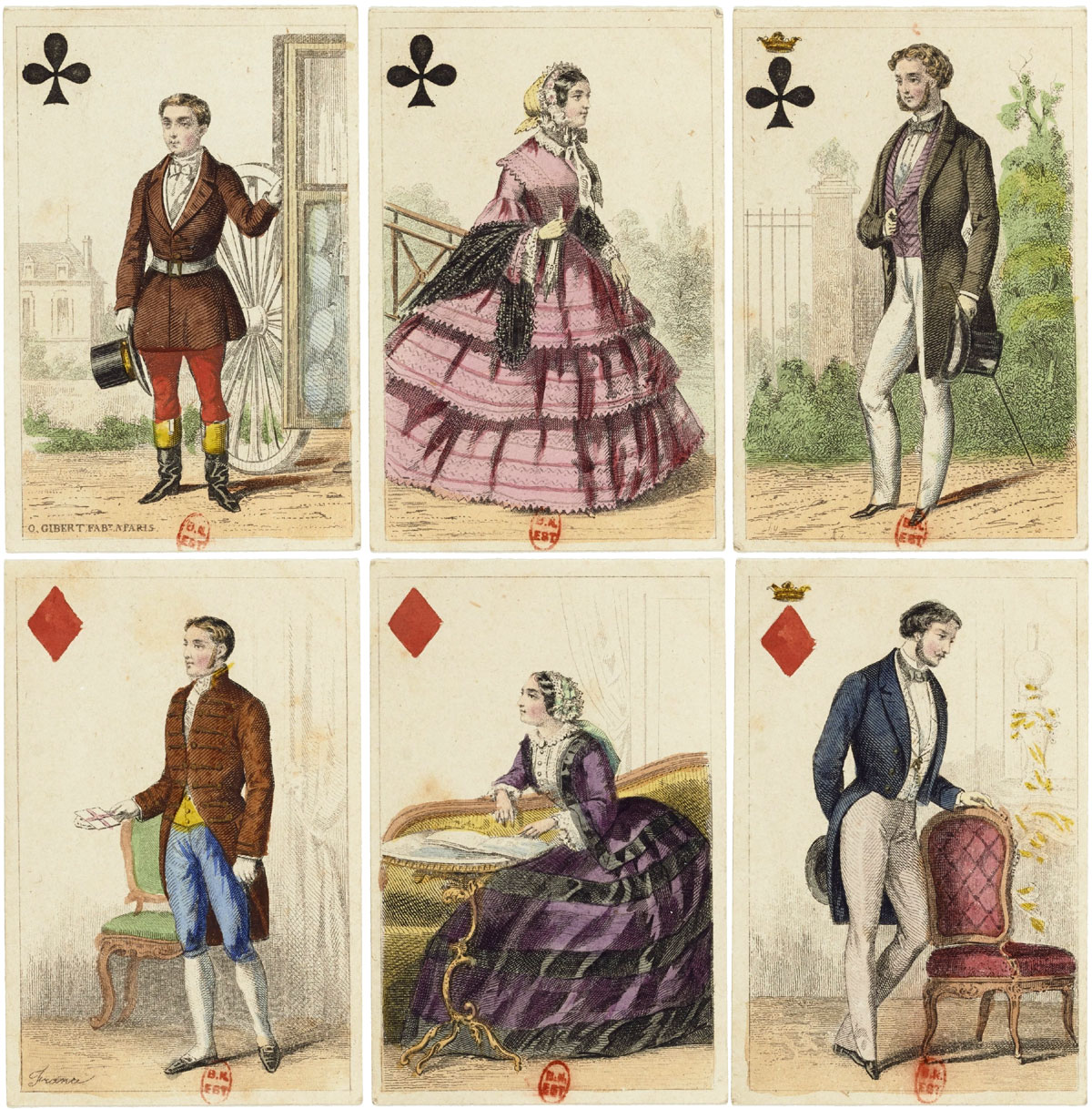 Jeu de cartes published by O. Gibert (Paris) c.1855-1865. Source gallica.bnf.fr / Bibliothèque nationale de France