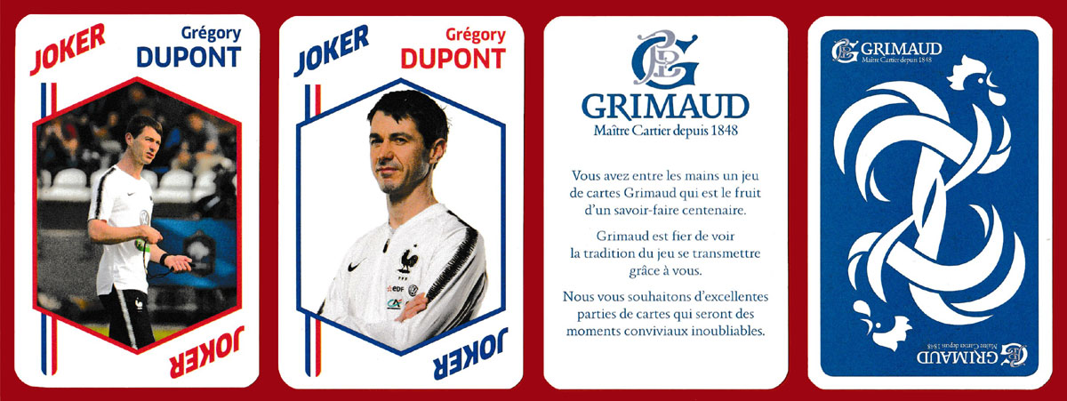 ‘France, Champions du Monde 2018’ playing cards printed and published by Grimaud (France Cartes), France, 2018