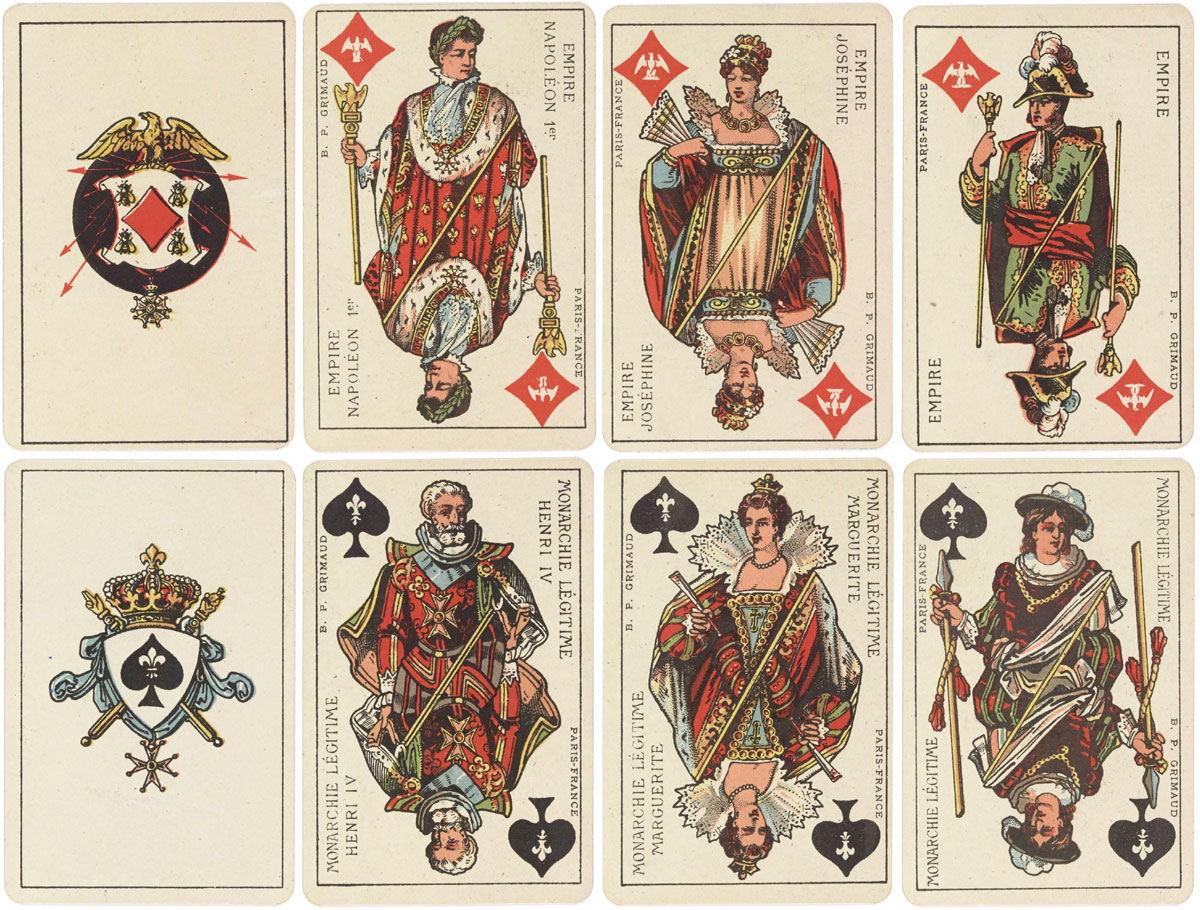 Political playing cards (‘Jeu d'actualité’) published by Grimaud et Chartier, Paris, 1872. Source gallica.bnf.fr / BnF