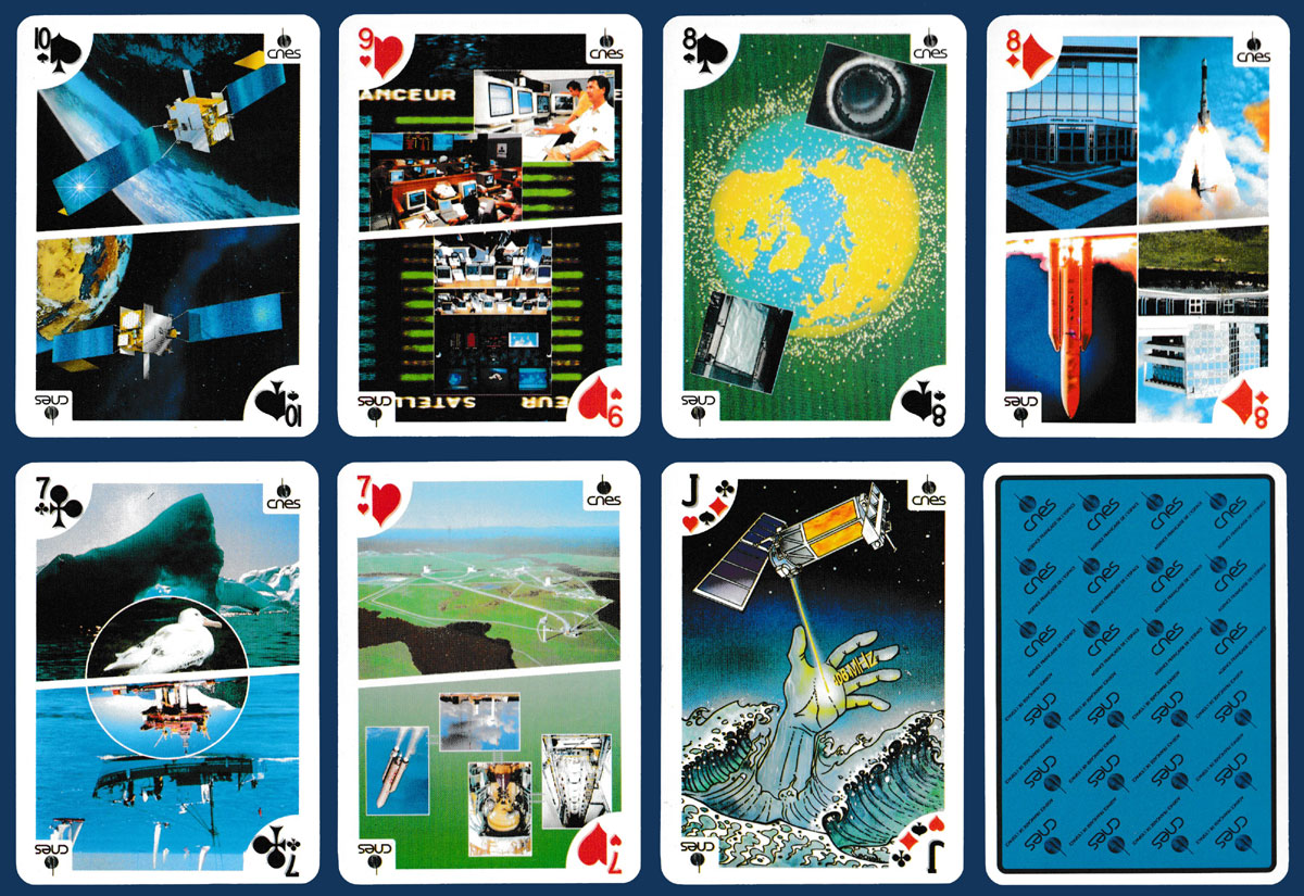 playing cards made by Heron, S.A., Mérignac, for CNES, Paris and Toulouse, France, 1995