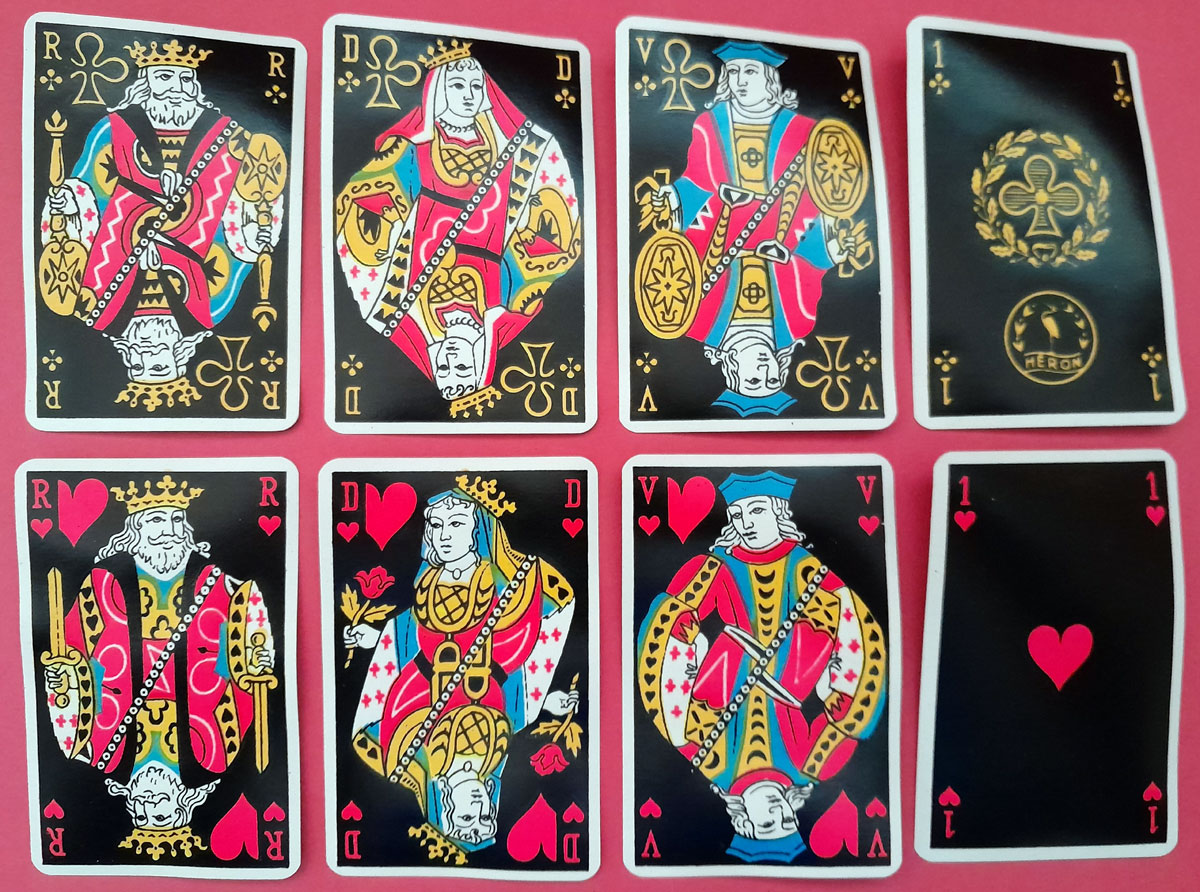 Cartes à Jouer Fluorescentes made by Boéchat Frères (‘Héron’), Bordeaux, France, c1960