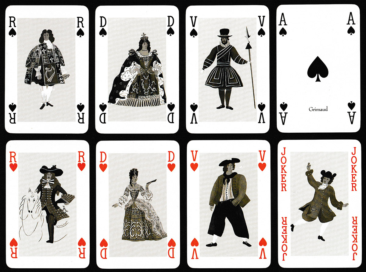 “L’homme qui rit” playing cards printed by France Cartes, Saint-Max, France. Published by Maison de Victor Hugo / Editions Paris-Musées, 1985