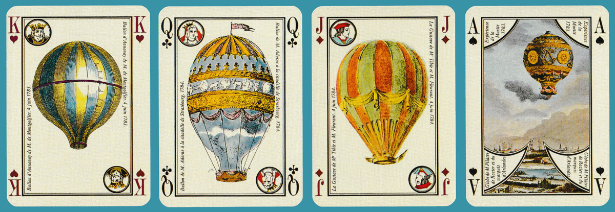 ‘Les Montgolfières 1783-1983’ commemorative playing cards made and published by France Cartes, Saint-Max, France