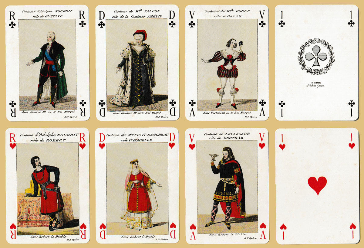 Jeu de cartes des Opéras romantiques made by Héron, Bordeaux, for Bibliothèque-Musée de l’Opéra, Paris, France, c1990