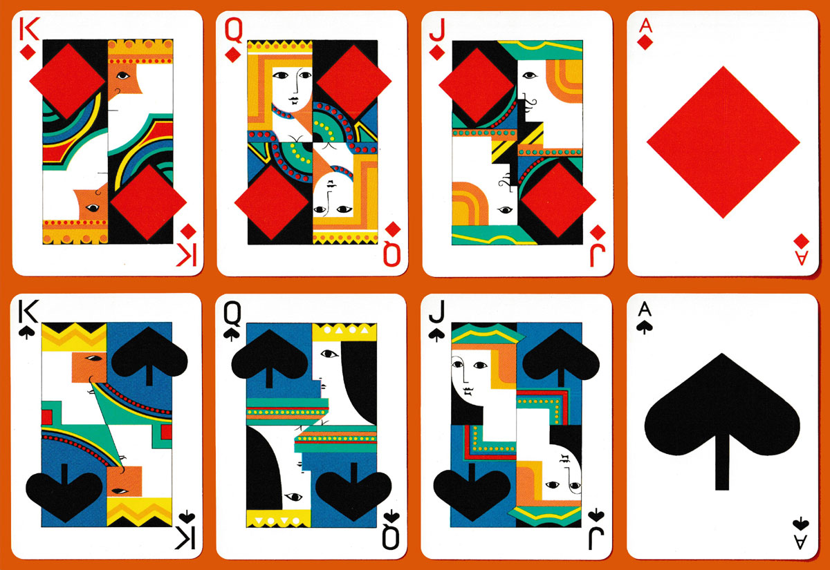 Pierre Etaix playing cards made by Héron S.A., Bordeaux, for Editions Gilbert Salachas, Paris, France, c1985