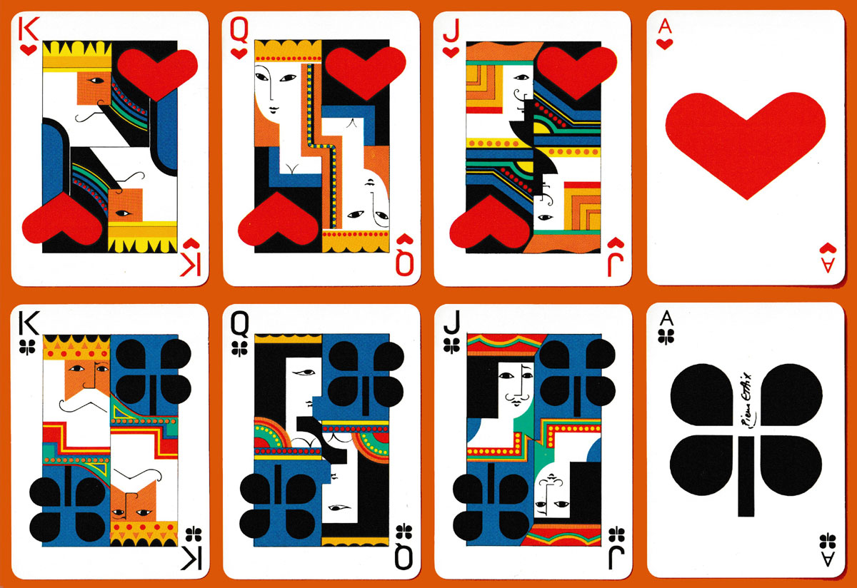 Pierre Etaix playing cards made by Héron S.A., Bordeaux, for Editions Gilbert Salachas, Paris, France, c1985