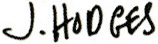 James Hodges' signature