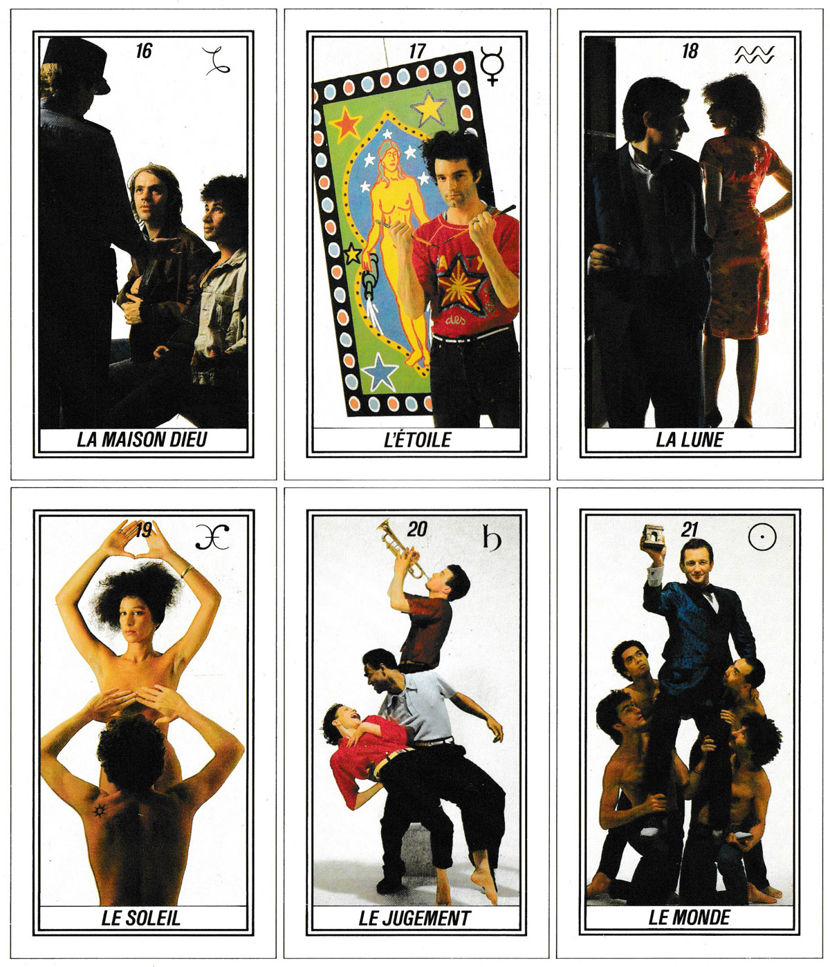 Tarot cards published by Actuel magazine, Paris, France, 1984