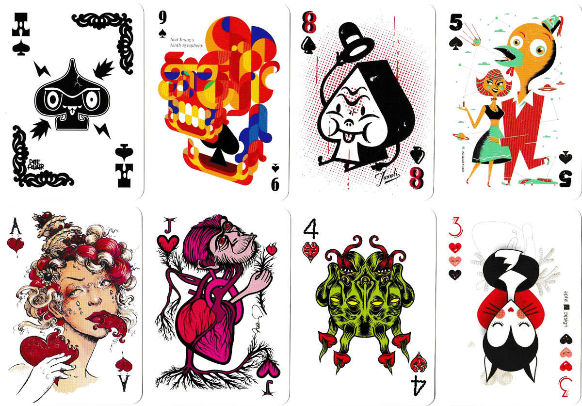 ‘Aces Playing Cards’ collaborative art deck published by Zeixs, Cologne (2nd edition), 2012