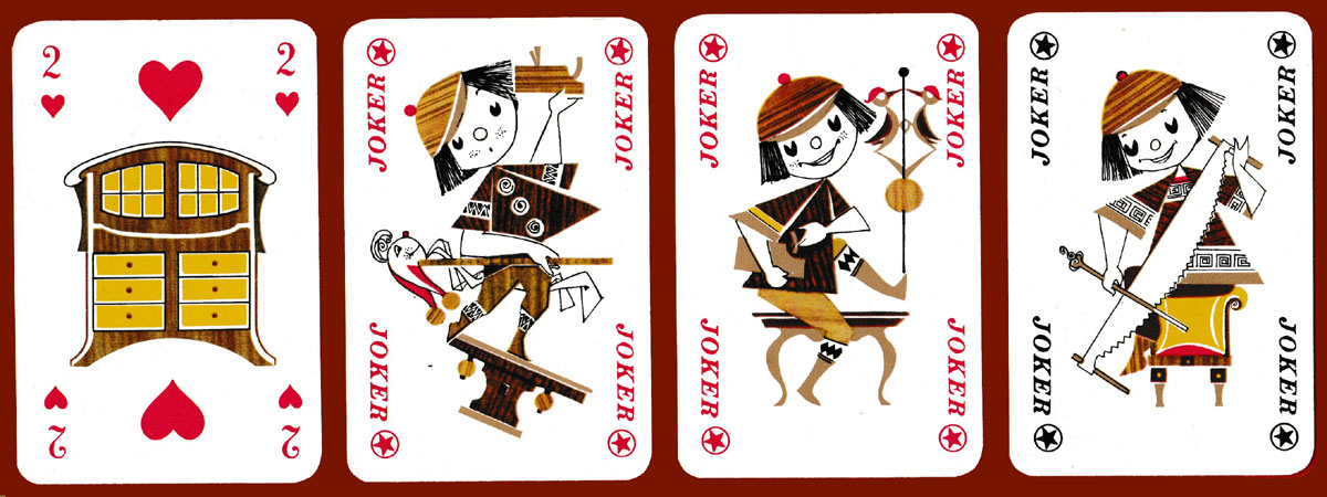 Möbel-Spiel publicity playing cards made by Altenburger Spielkartenfabrik, Altenburg, DDR, 1968