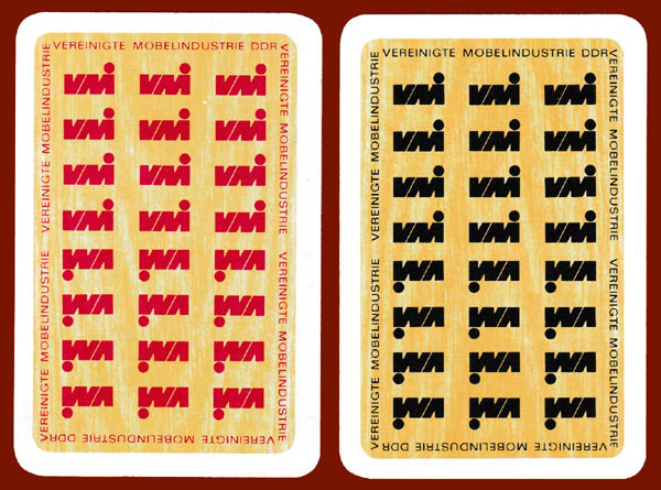 Möbel-Spiel publicity playing cards made by Altenburger Spielkartenfabrik, Altenburg, DDR, 1968