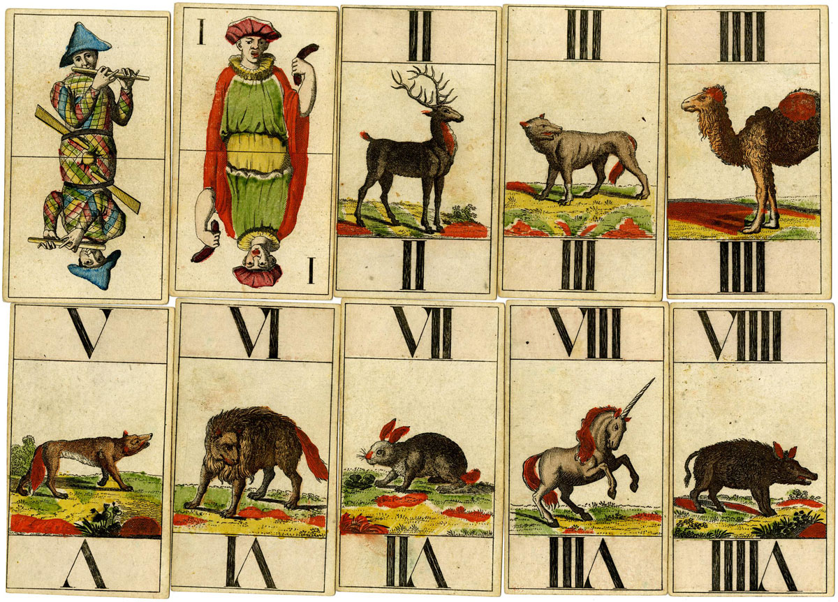 Natural History Tarot published by G M, Germany, early 19th C. © The Trustees of the British Museum