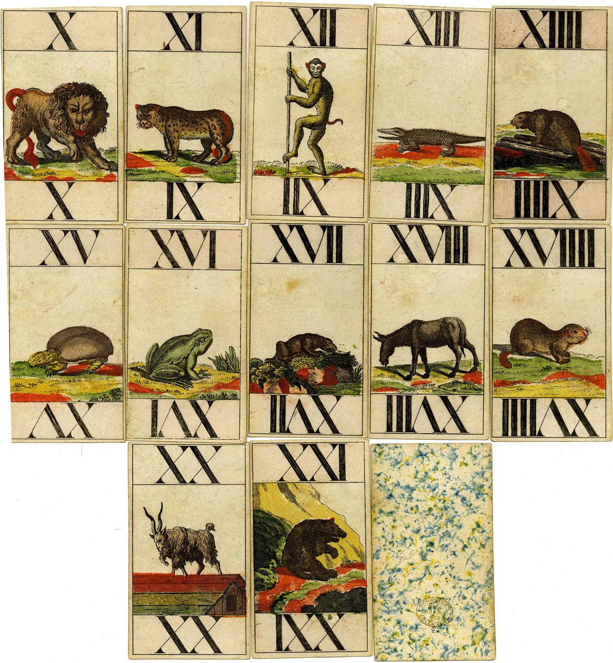 Natural History Tarot published by G M, Germany, early 19th C. © The Trustees of the British Museum