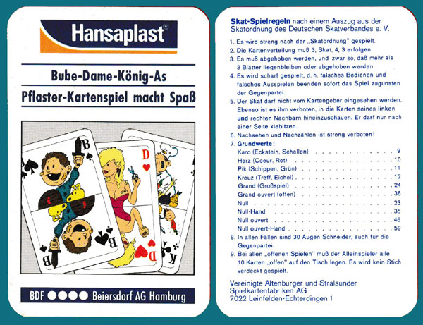 advertising pack for Hansaplast made by Ver. A.S.S. AG, Leinfelden-Echterdingen, Germany, c1993