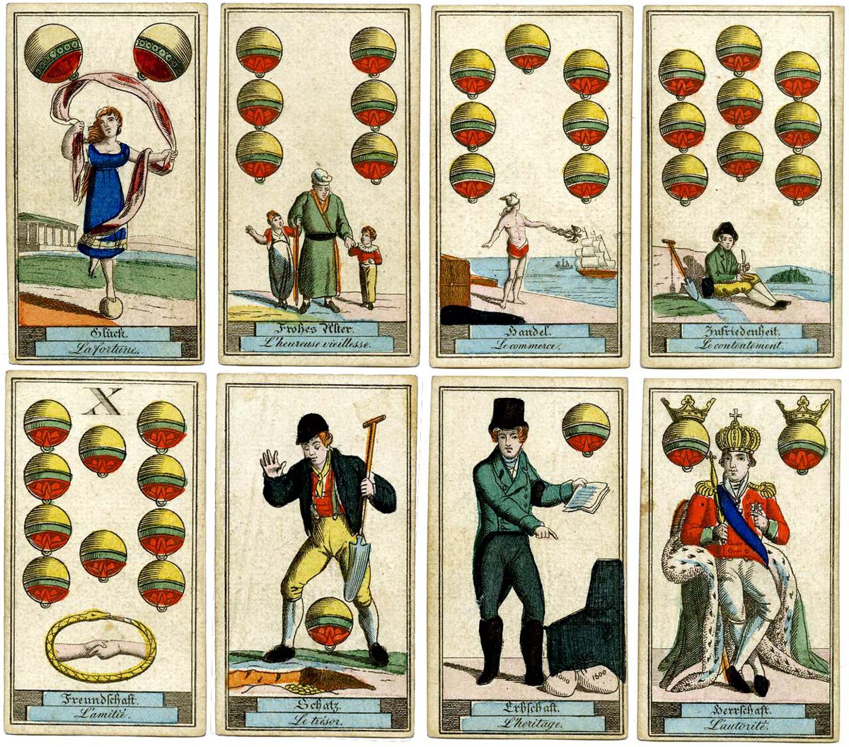 Cartomancy deck published by Johann Ernst Backofen, Nürnberg. © The Trustees of the British Museum