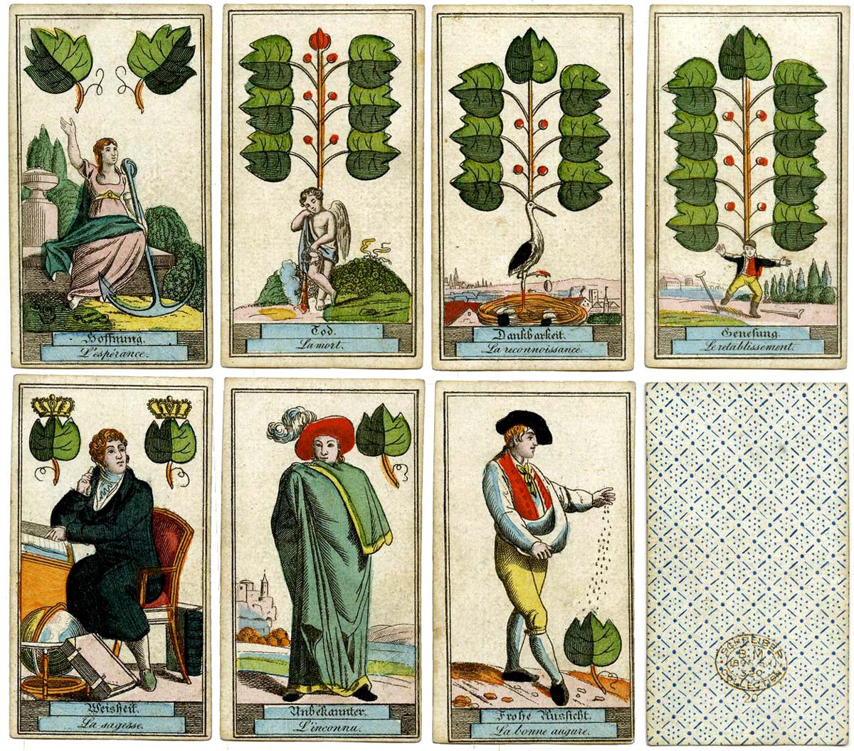 Cartomancy deck published by Johann Ernst Backofen, Nürnberg. © The Trustees of the British Museum