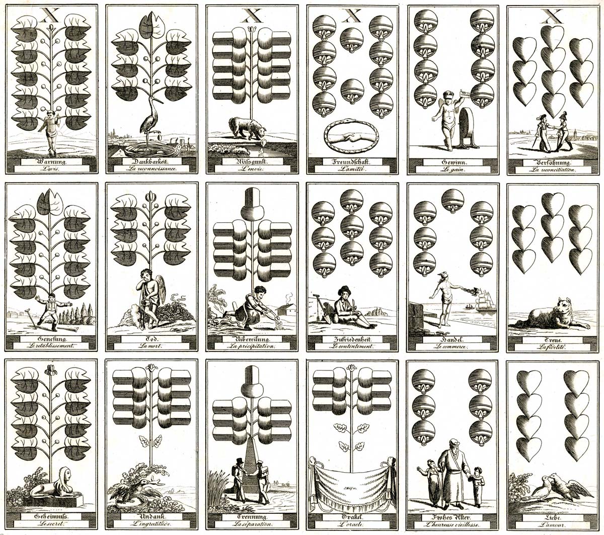 Cartomancy deck published by Johann Ernst Backofen, Nürnberg. © The Trustees of the British Museum