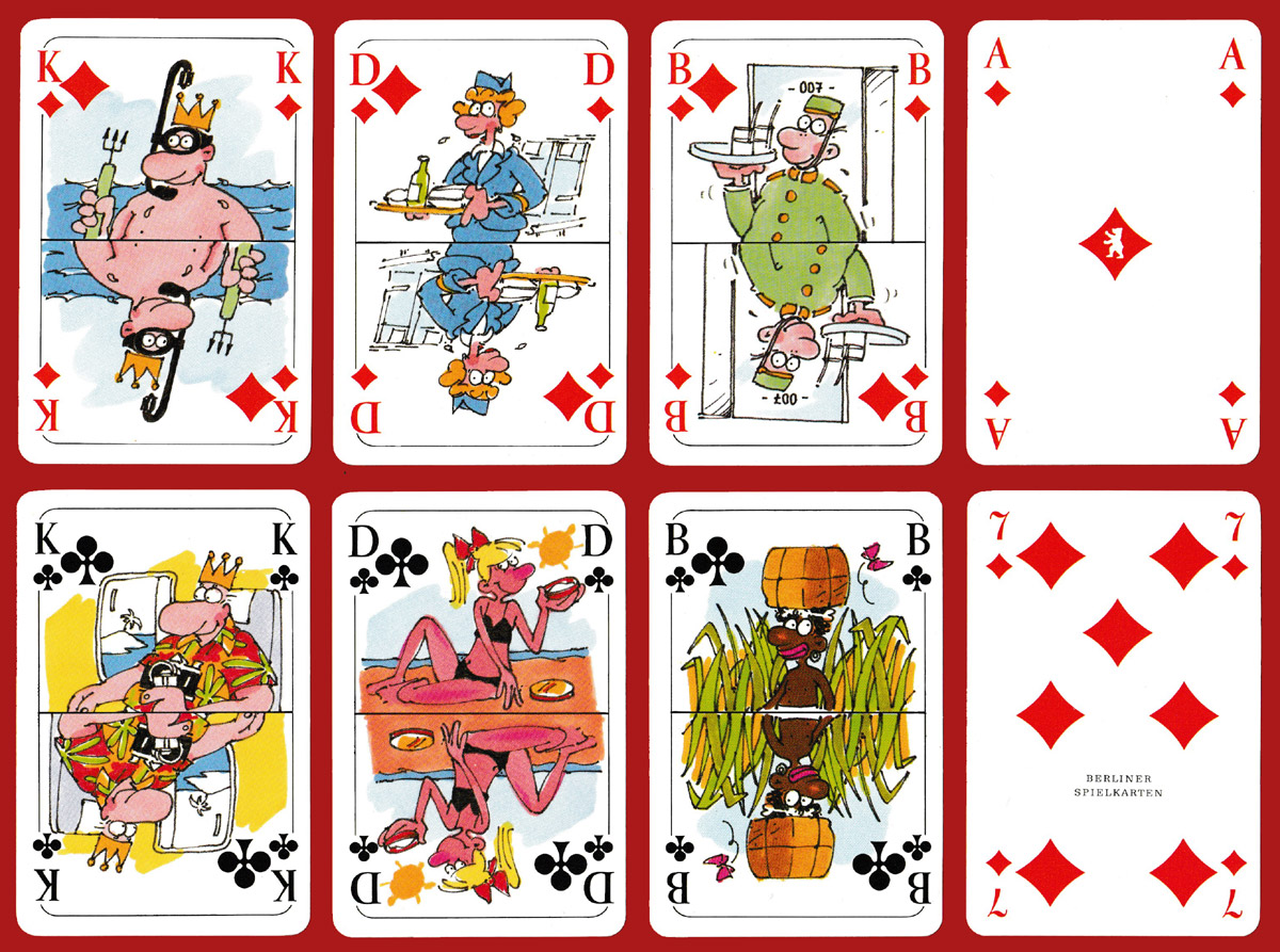 Transair promotional deck made by Berliner Spielkarten GmbH, Darmstadt, Germany, 1990