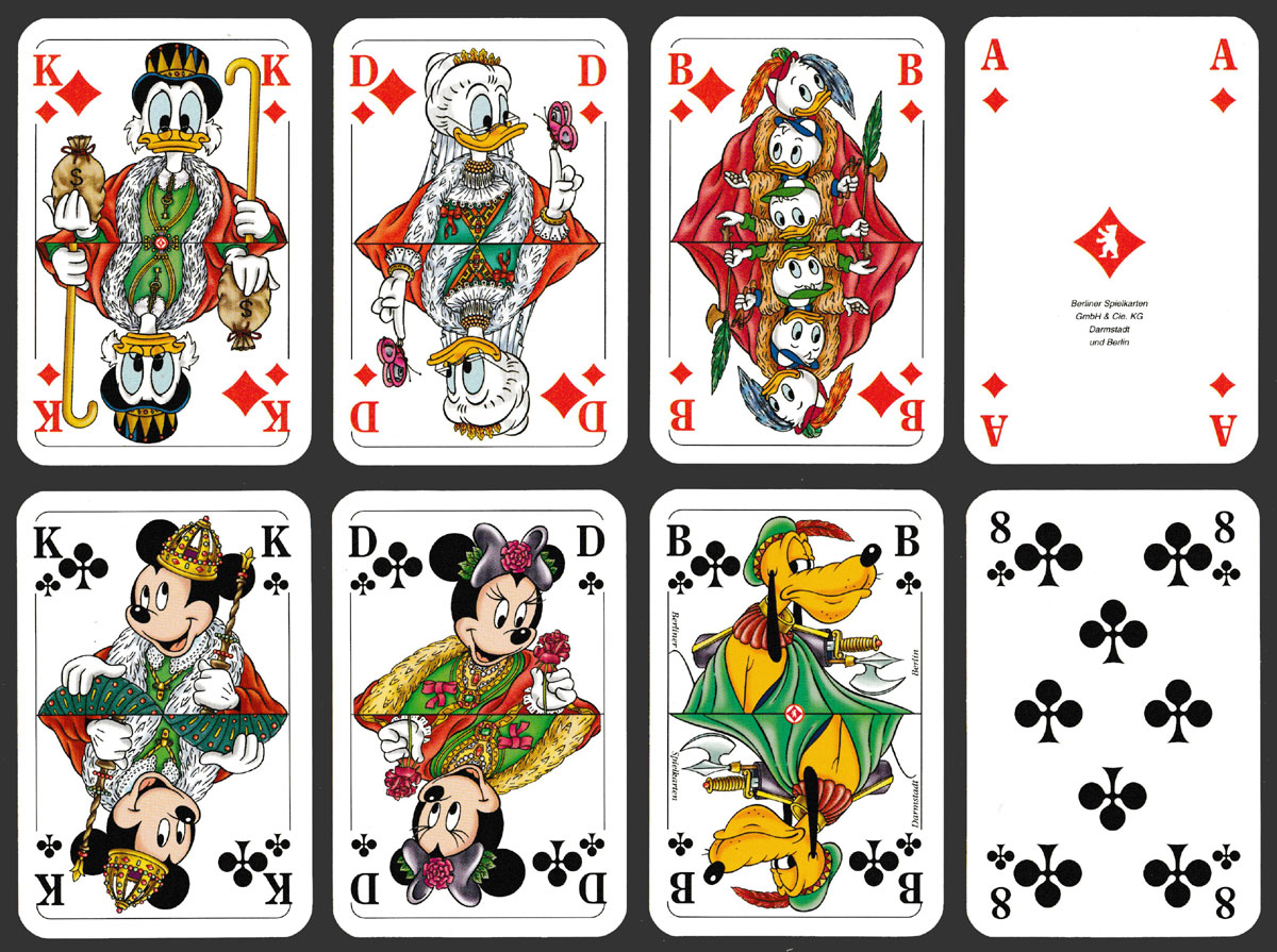 Walt Disney Cards II made by Berliner Spielkarten GmbH, Darmstadt, Germany, 1997