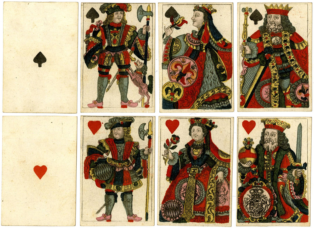 standard French-suited Bavaian-type deck by Andreas Benedict Göbl, late 18th c. © The Trustees of the British Museum