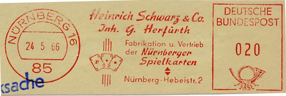 Heinrich Schwarz + Co postmark, 1966