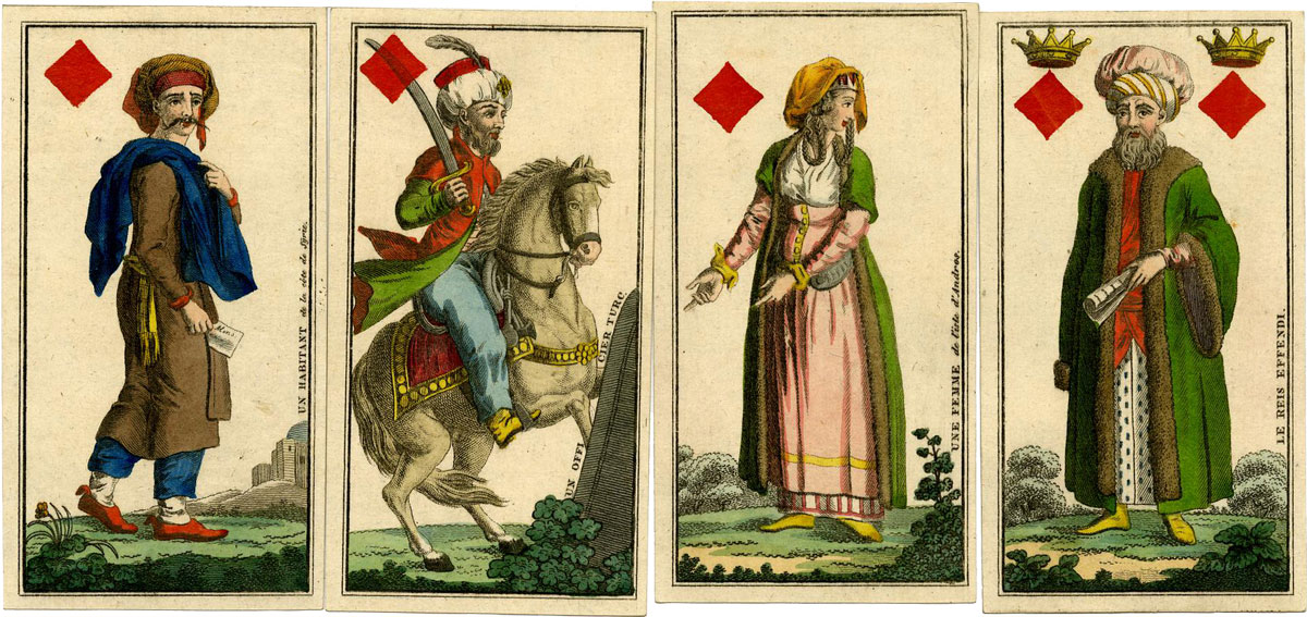 ‘Costumes of Turkey’ tarot by Industrie Comptoir, Leipzig, c.1800. © The Trustees of the British Museum