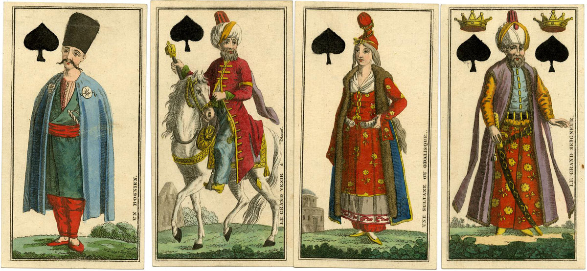 ‘Costumes of Turkey’ tarot by Industrie Comptoir, Leipzig, c.1800. © The Trustees of the British Museum